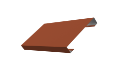 Ламель лицевая 125 забора жалюзи Texas 0,5 Satin с пленкой RAL 8004 терракота
